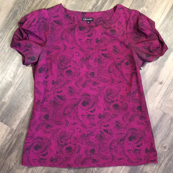 Gianetta Tops - Purple and black blouse
